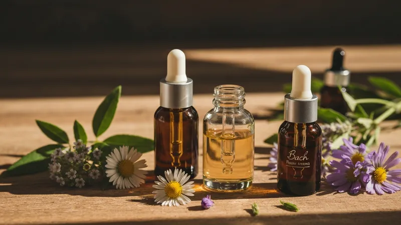 Fleurs de Bach sauvages dans leur environnement naturel au soleil