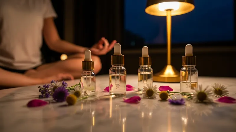 Mère utilisant les fleurs de Bach pour apaiser son enfant